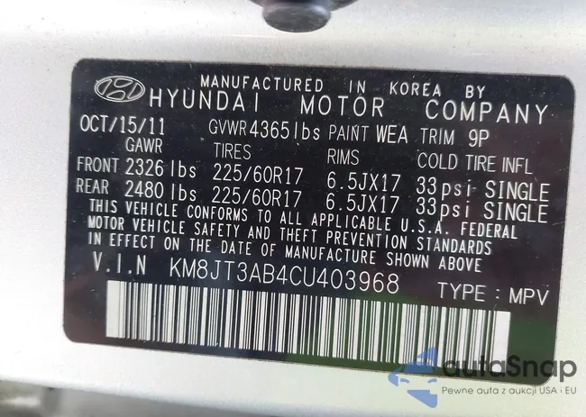 KM8JT3AB4CU403968: 43173974