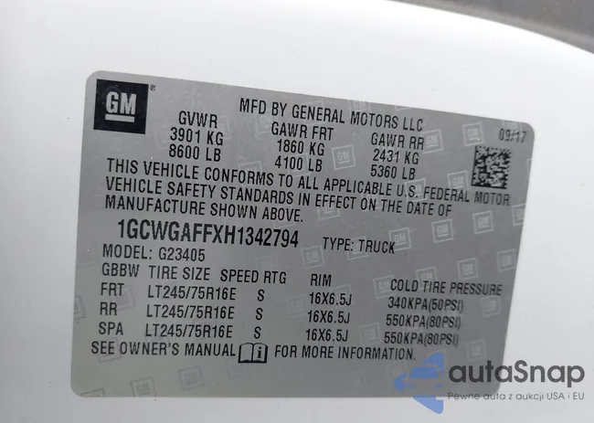 1GCWGAFFXH1342794: 43175165