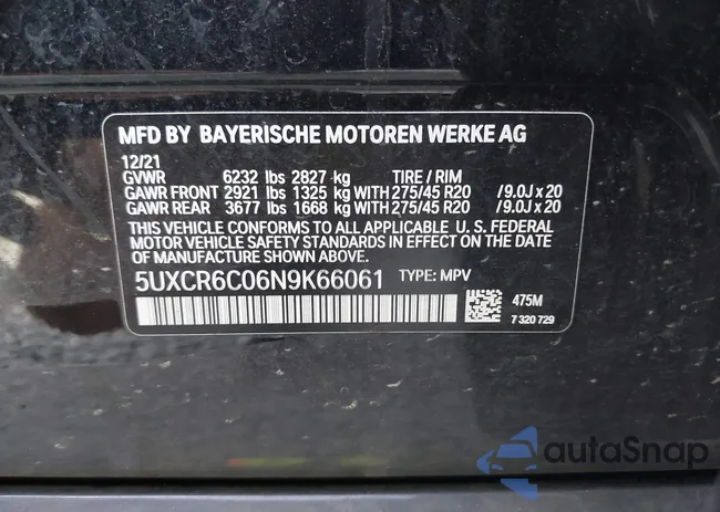 5UXCR6C06N9K66061: 43175175