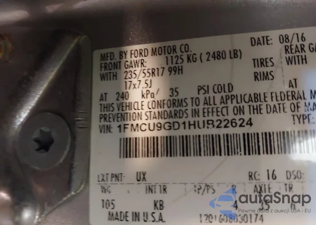 1FMCU9GD1HUB22624: 43175584