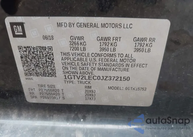 1GTV2LEC0JZ372150: 43174696