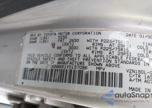 JT3GN86R1Y0157086: 43174702