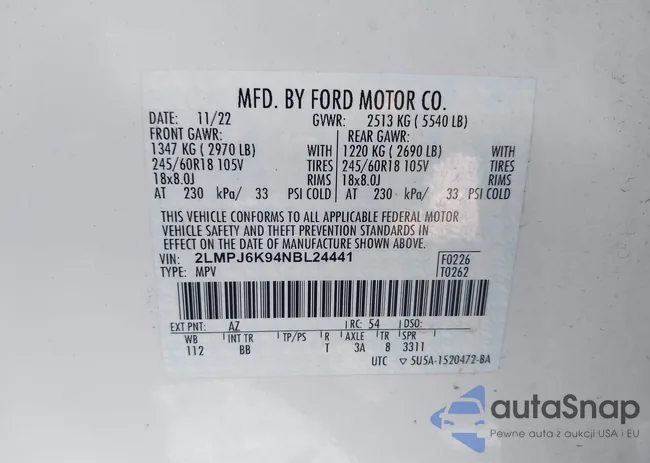 2LMPJ6K94NBL24441: 43174703