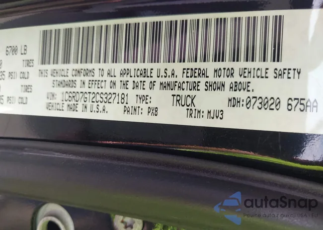 1C6RD7GT2CS327181: 43174822