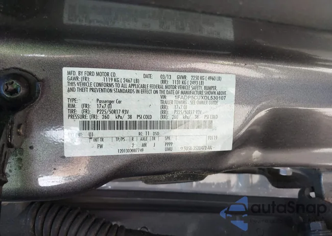 1FADP5CUXDL530107: 43174826