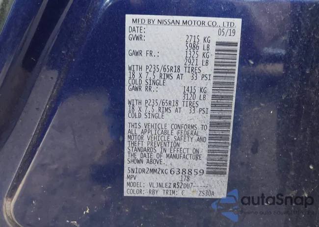 5N1DR2MM2KC638859: 43174966