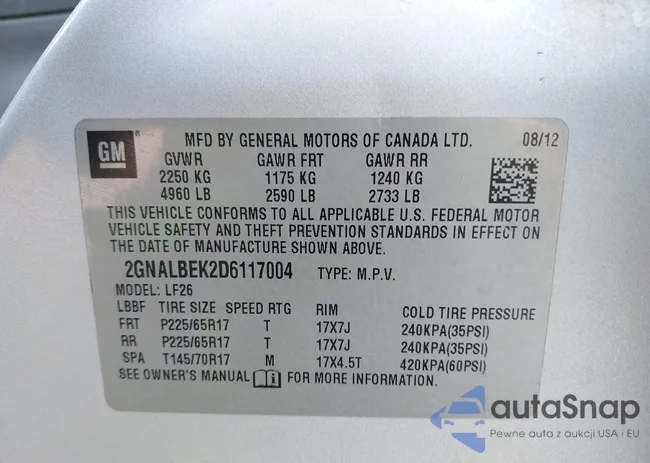 2GNALBEK2D6117004: 43176002