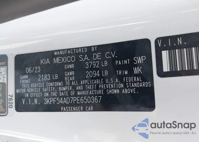 3KPF54AD7PE650367: 43176036