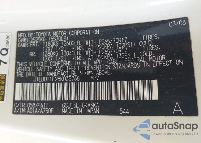 JTEBU11F28K035768: 43176388