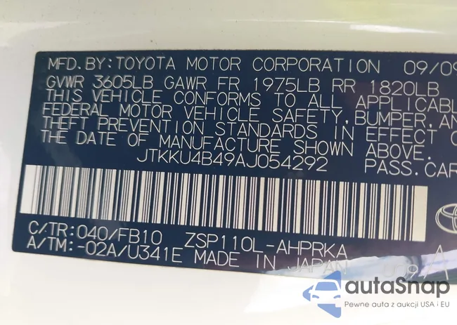 JTKKU4B49AJ054292: 43176397