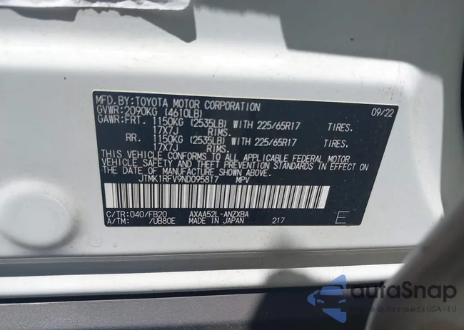 JTMK1RFV9ND095817: 43176536