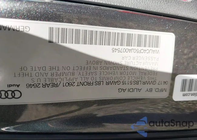 WAUC4CF50JA007545: 43175609