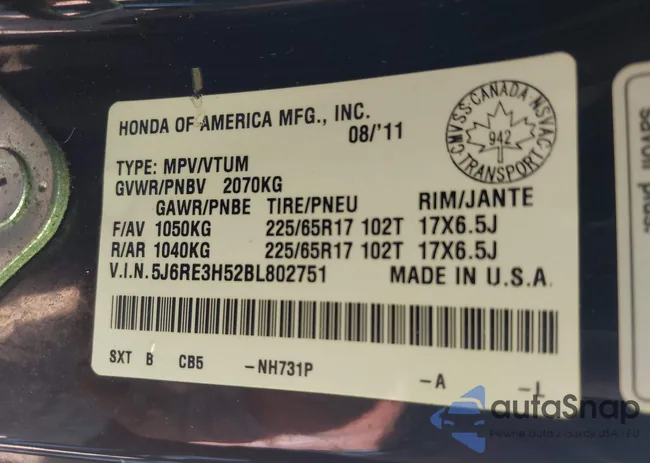 5J6RE3H52BL802751: 43175697