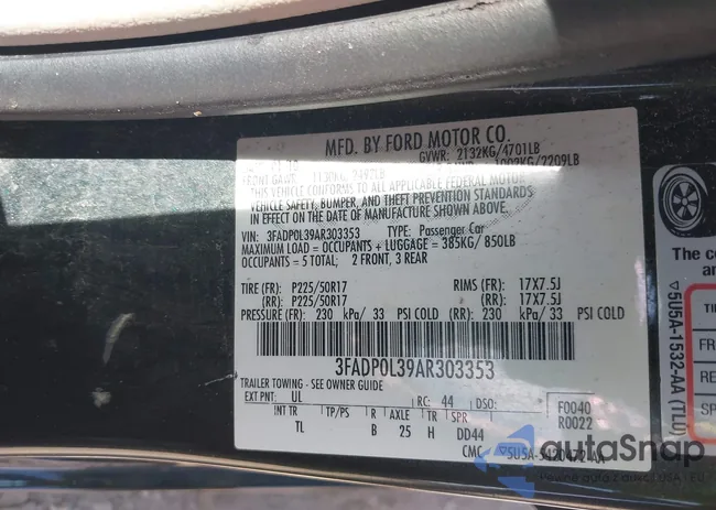 3FADP0L39AR303353: 43175718