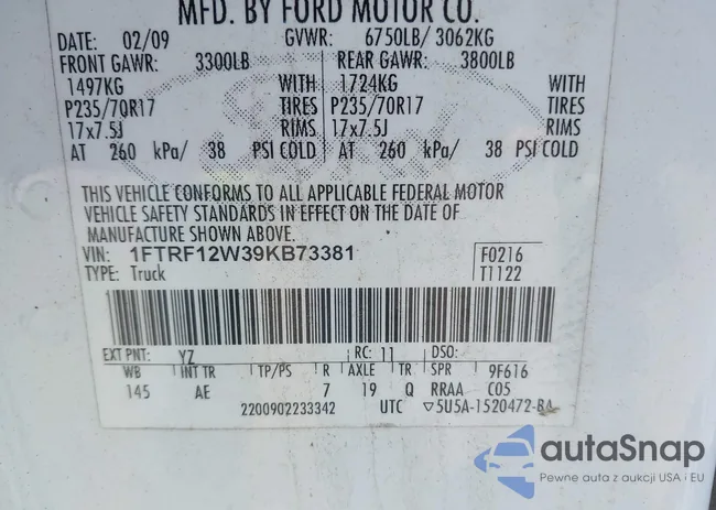 1FTRF12W59KB05888: 43175754