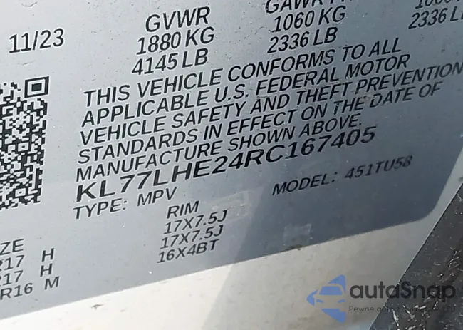 KL77LHE24RC167405: 43175950