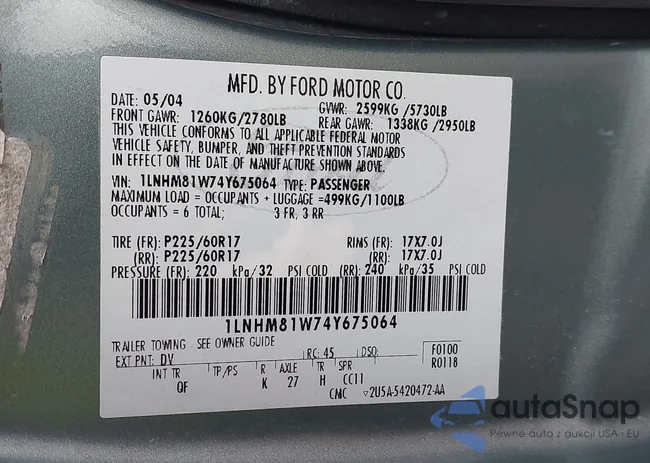 1LNHM81W74Y675064: 43175958