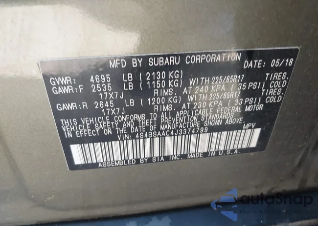 4S4BSAAC4J3374799: 43177165