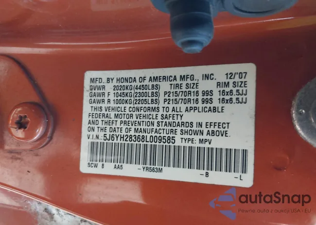 5J6YH28368L009585: 43177183