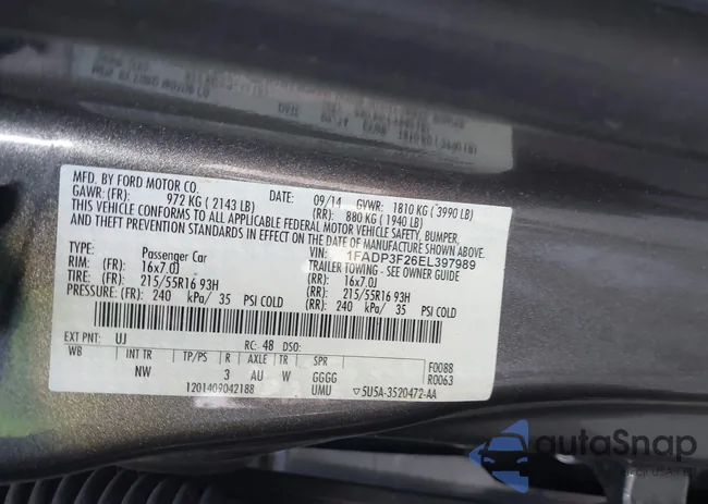 1FADP3F26EL397989: 43177216