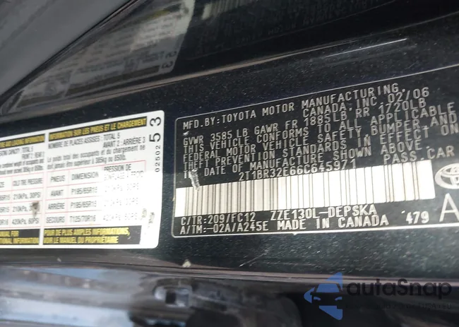 2T1BR32E66C645971: 43177246