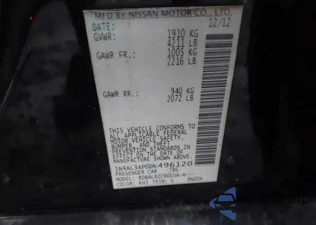 1N4AL3AP0DN496120: 43177249