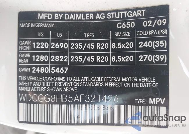 WDCGG8HB5AF321426: 43177371