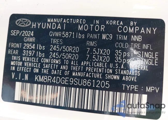 KM8R4DGE9SU861205: 43177441