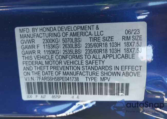 7FARS6H58PE041738: 43176649