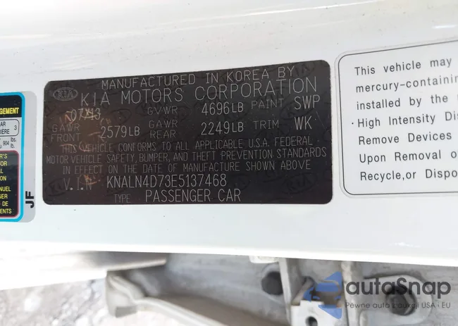 KNALN4D73E5137468: 43176805