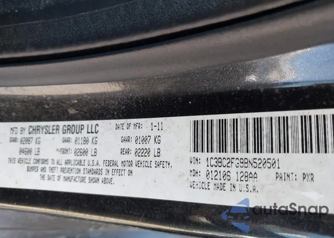 1C3BC2FG9BN520501: 43178126