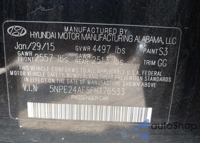 5NPE24AF5FH176533: 43178175