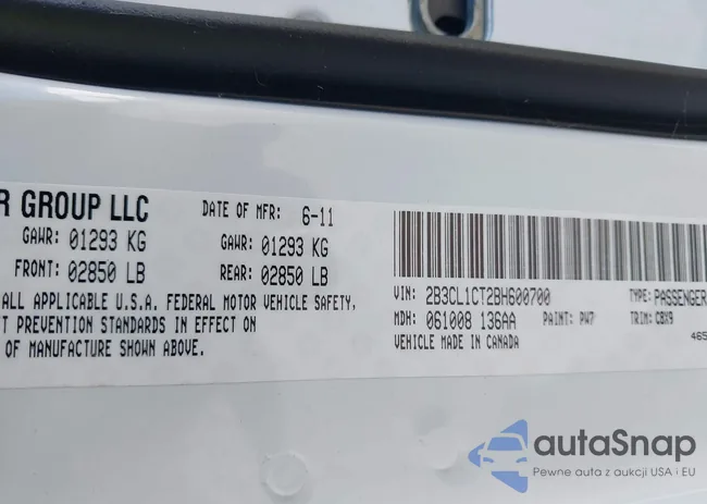 2B3CL1CT2BH600700: 43178197