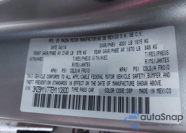 3MZBM1V77EM110800: 43178221