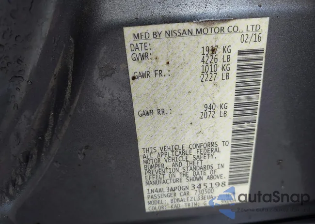 1N4AL3AP0GN345198: 43178244