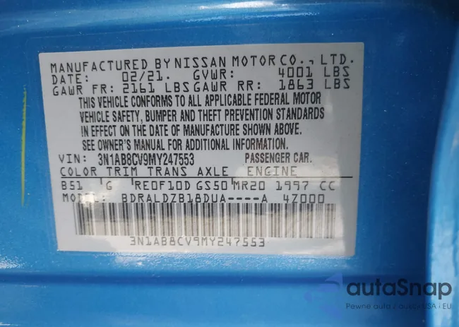 3N1AB8CV9MY247553: 43178325