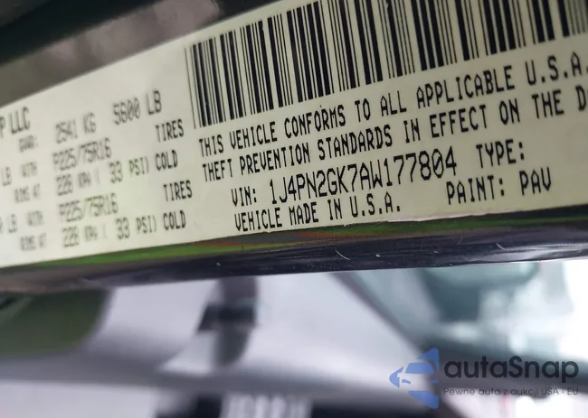 1J4PN2GK7AW177804: 43178341