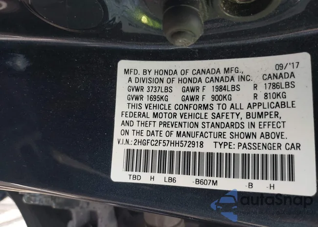 2HGFC2F57HH572918: 43178495