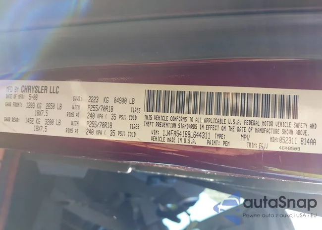 1J4FA54188L644311: 43178498