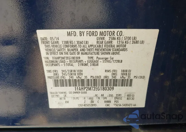 1FAHP2MT2EG180309: 43177606