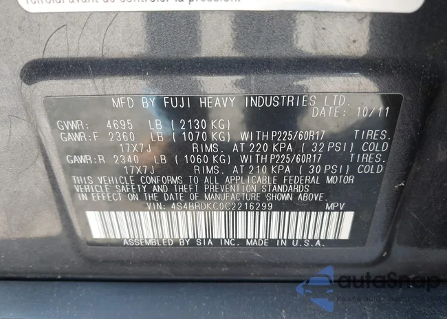 4S4BRDKC0C2216299: 43177776