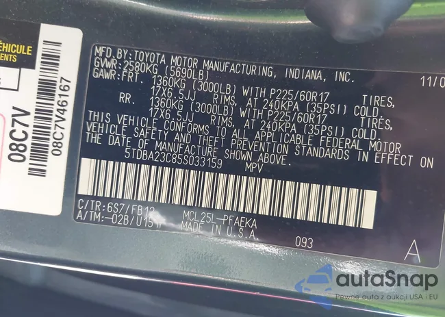 5TDBA23C85S033159: 43177874