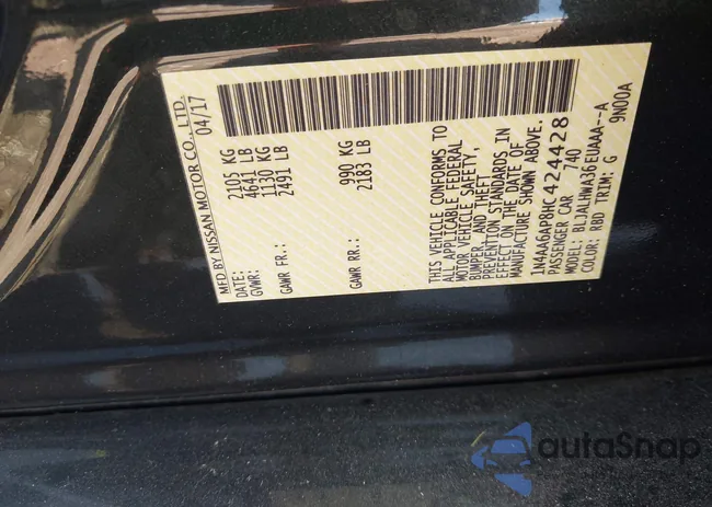 1N4AA6AP8HC424428: 43177976