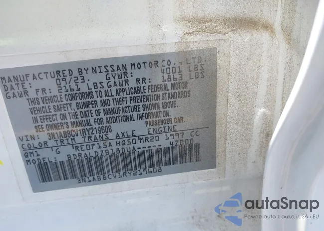 3N1AB8CV1RY219608: 43179003