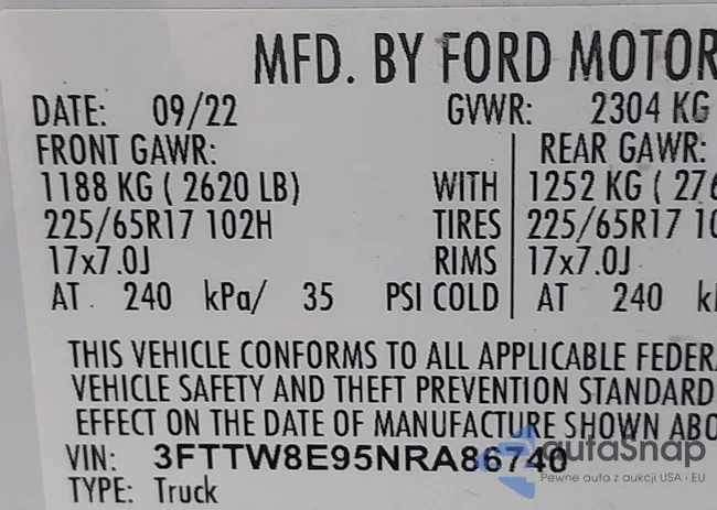 3FTTW8E95NRA86740: 43179024