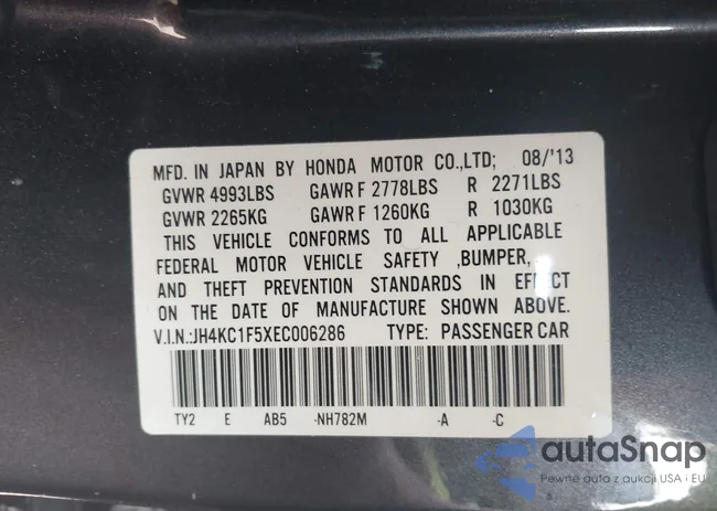 JH4KC1F5XEC006286: 43179035