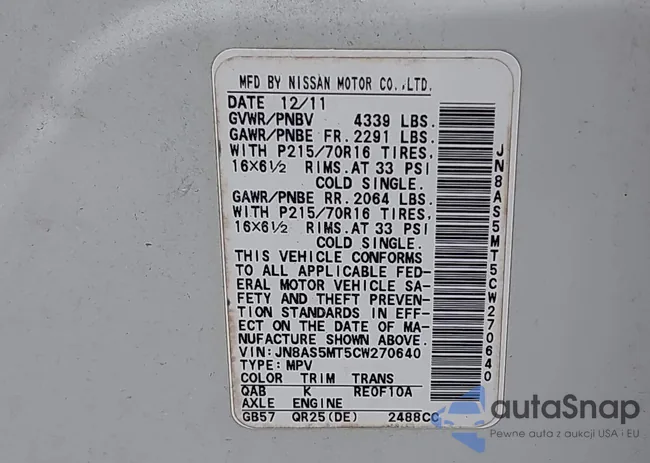 JN8AS5MT5CW270640: 43179142