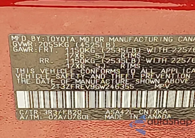 2T3ZFREV9GW246355: 43179159