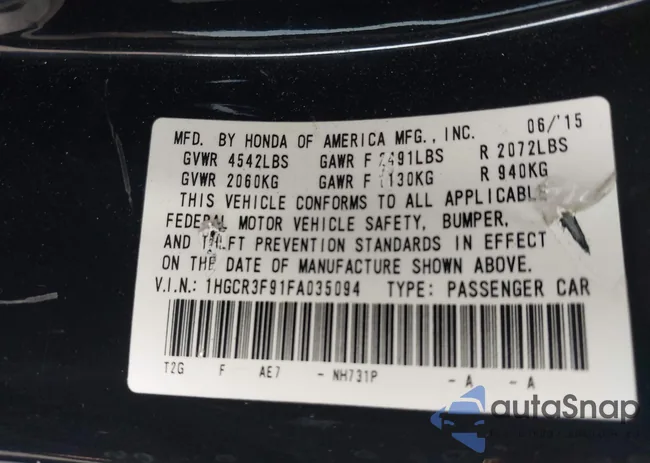 1HGCR3F91FA035094: 43179194