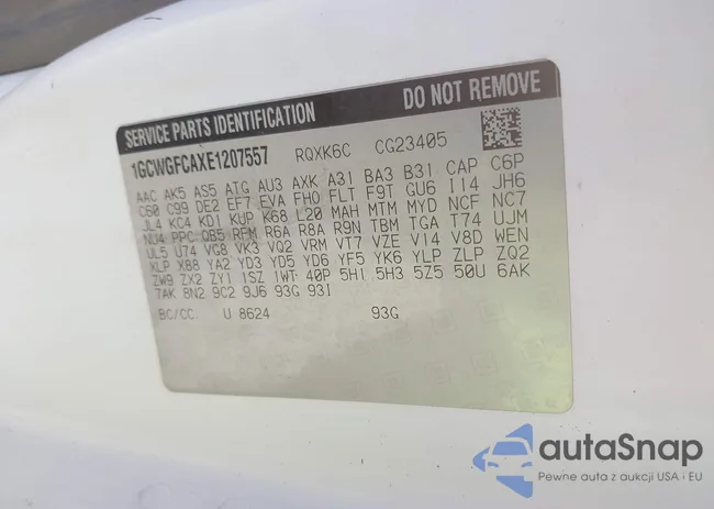 1GCWGFCAXE1207557: 43179244